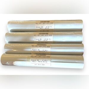 4 Pack Bundle Oracle 651 Vinyl White Matte White Sealed 12in X 5ft